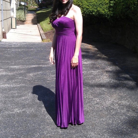 Purple Formal Dress, One-Shoulder - Picture 1 of 2